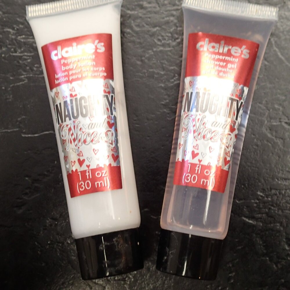 Claire's Peppermint Shower Gel and Body Loiton 1fl oz each